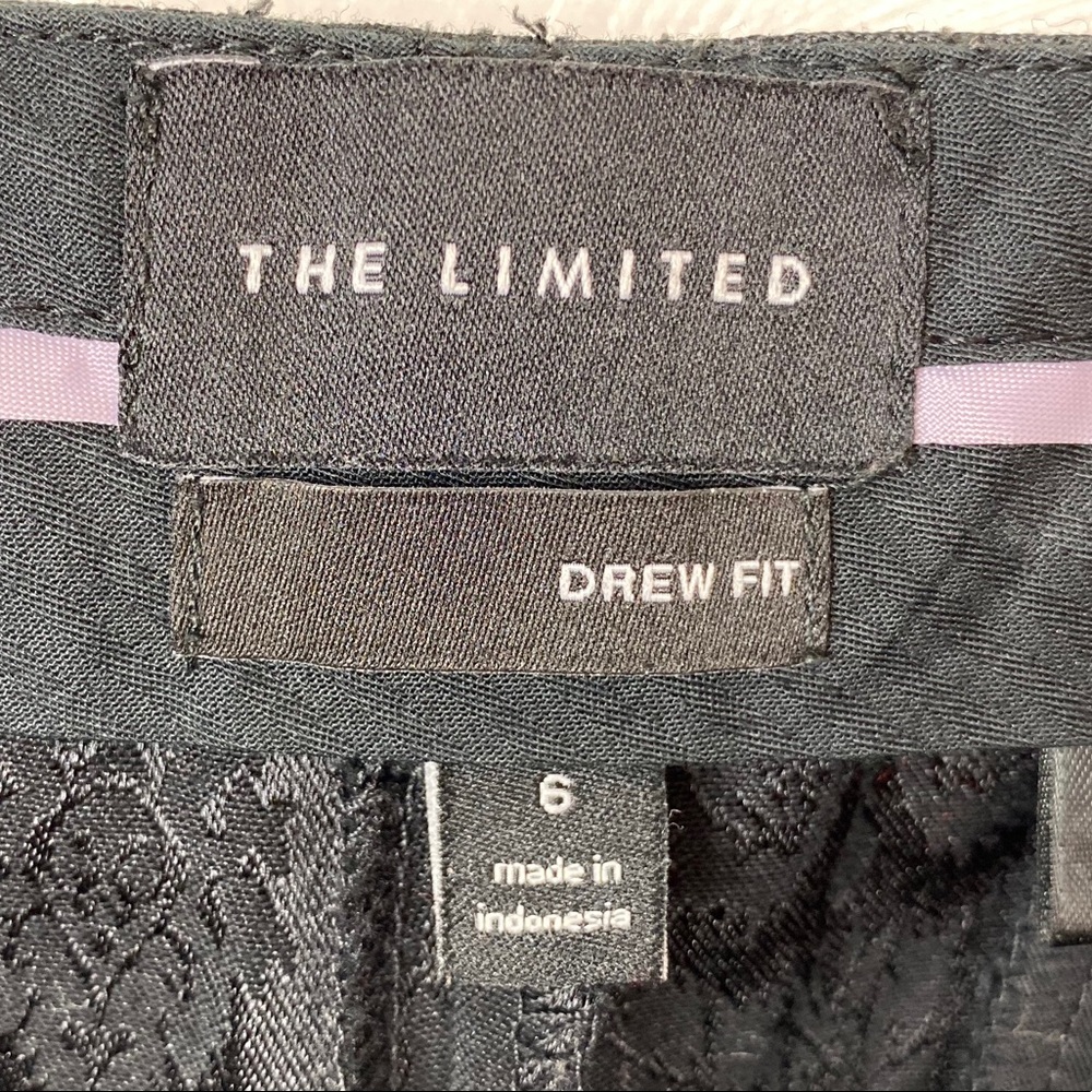 EUC Limited Brocade Gorgeous Black Drew Fit Slacks - Perfect for Xmas holidays! - Picture 7 of 9